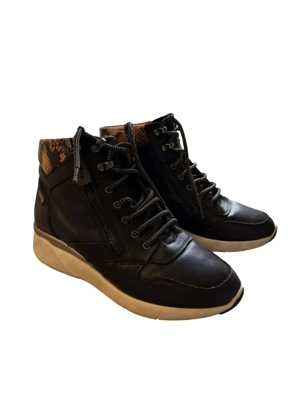 Pikolinos Sella W6Z-8895 Leather Wedge Sneaker Booties EU Size 38US Women's 7.5